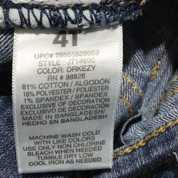 Jordache Toddler Bootcut Jeans 4T Dark Wash - Picture 7 of 11